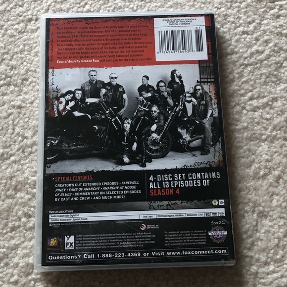 Sons of Anarchy Season 4 DVD - Picture 2 of 2